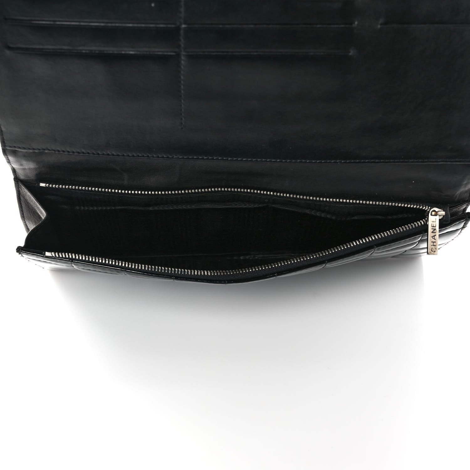 Chanel Patent Chocolate Bar Clutch Black 5 of 6
