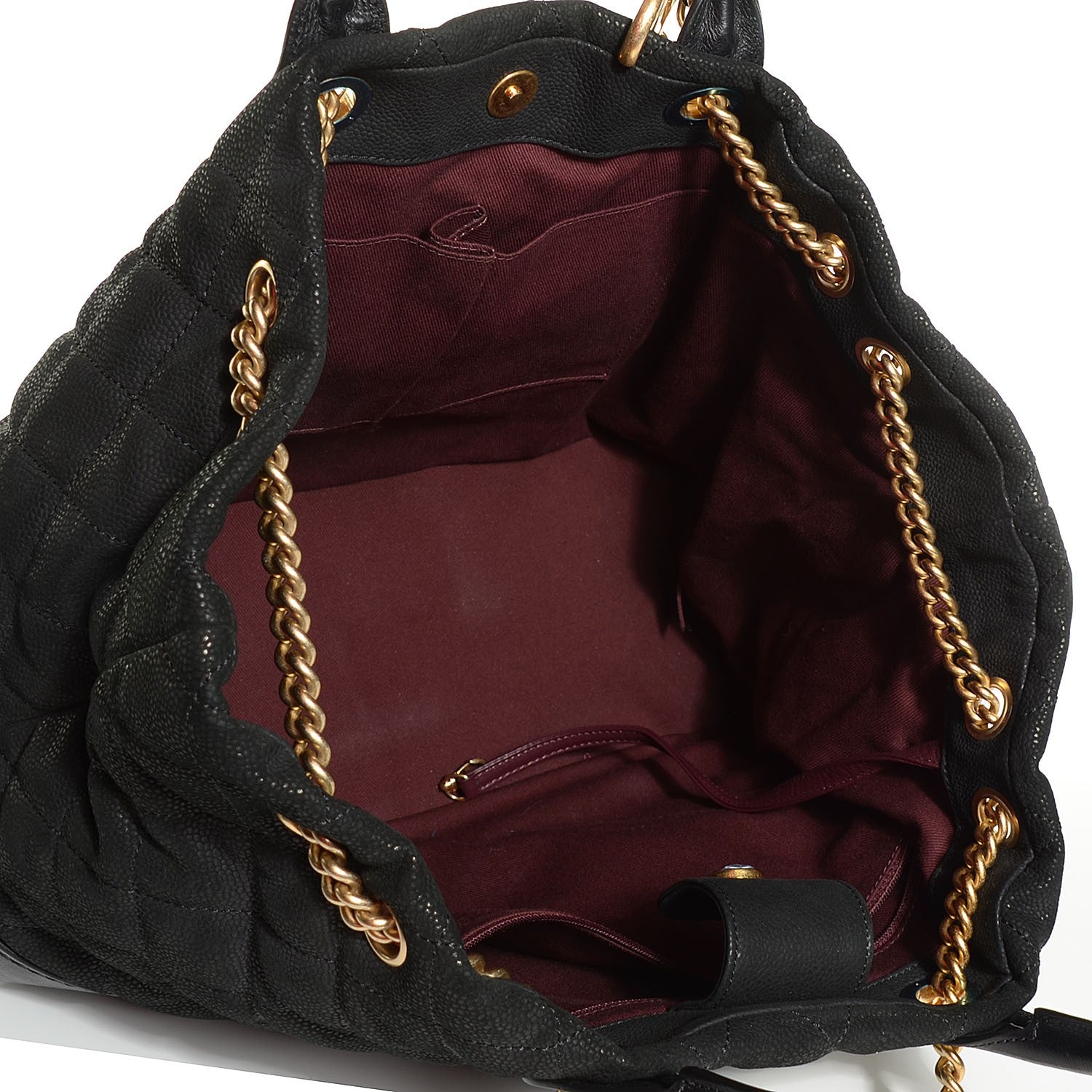 Chanel Iridescent Grained Calfskin Large Tote Black 5 of 7