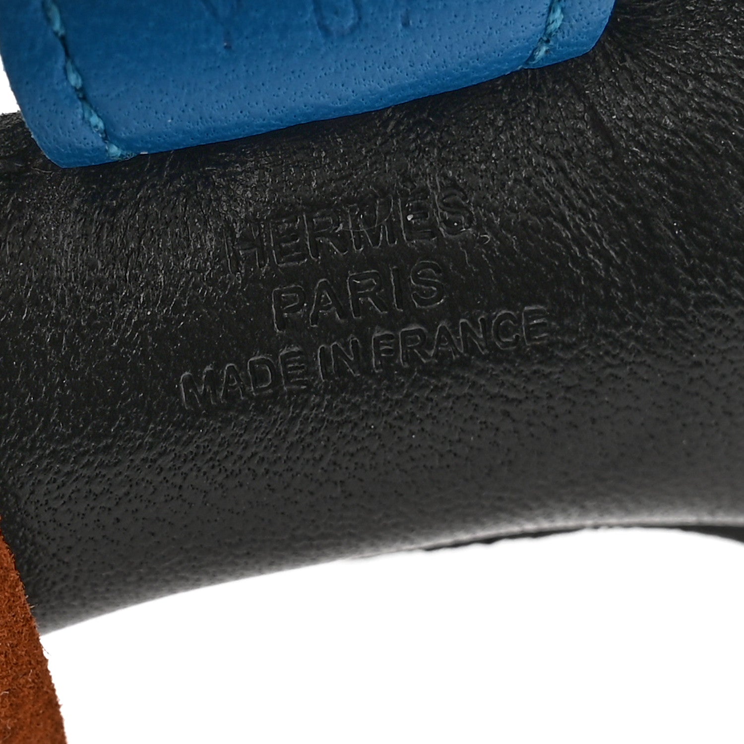 Hermes Milo Lambskin Grigri Rodeo Horse Bag Charm PM Black Bleu Saphir Gold 4 of 5
