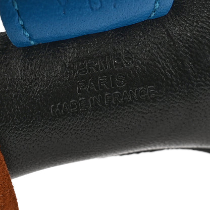 Hermes Milo Lambskin Grigri Rodeo Horse Bag Charm PM Black Bleu Saphir Gold 4 of 5