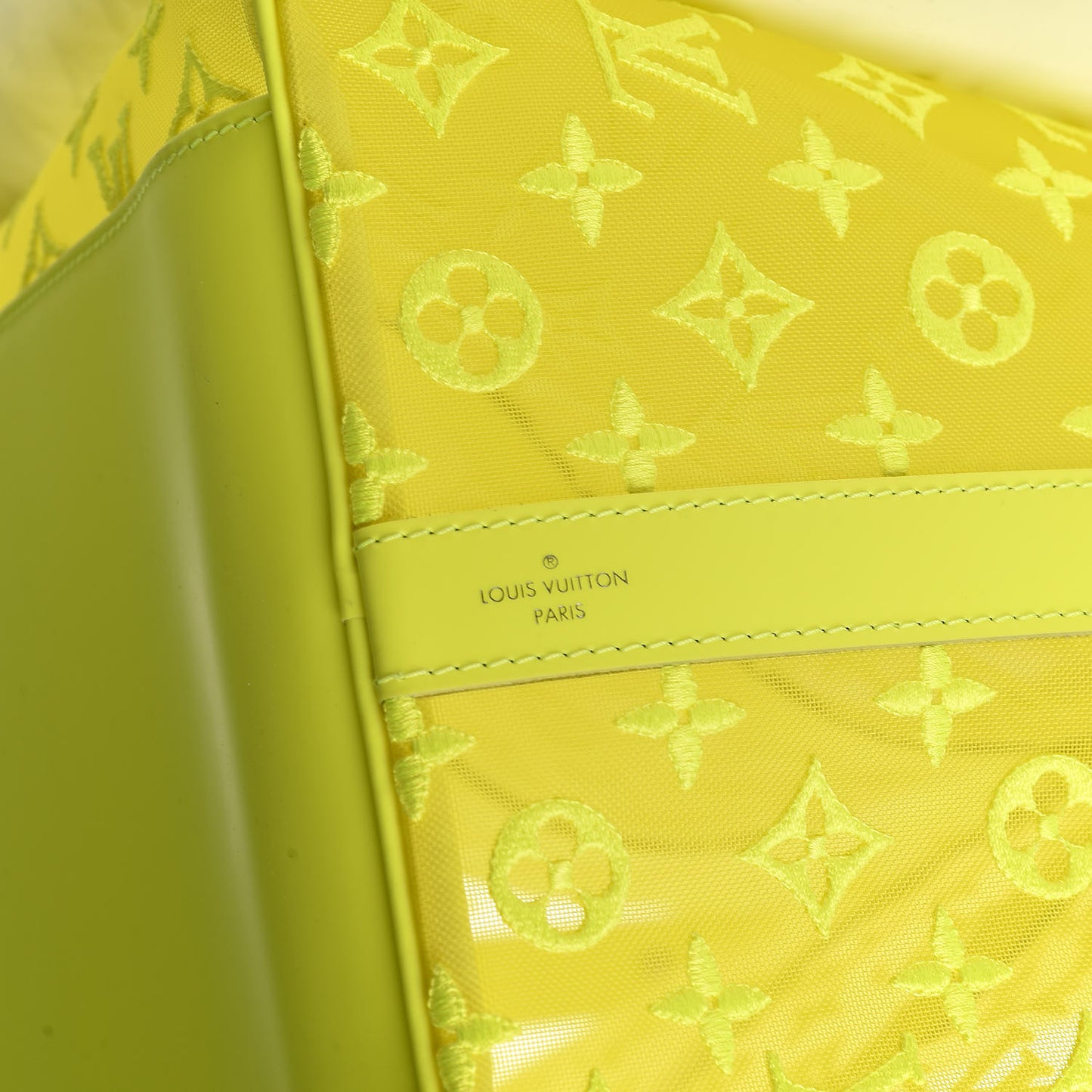 Monogram Fluo See Through Keepall Bandouliere 50 Yellow