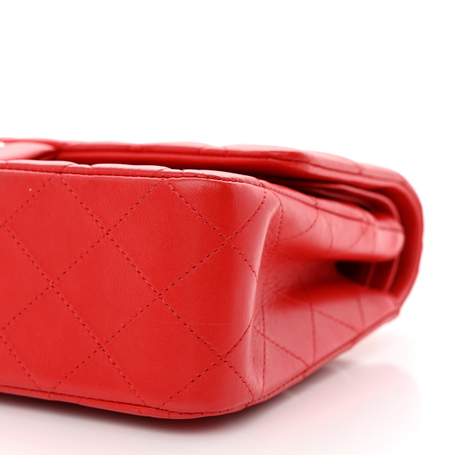 Chanel Lambskin Quilted Medium Double Flap Red 10 of 13