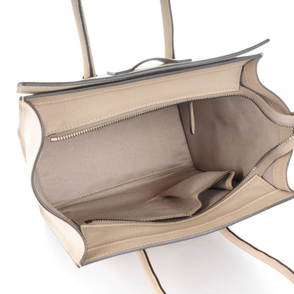 Celine Drummed Calfskin Micro Luggage Dune 5 of 8