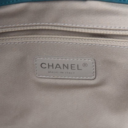 Chanel Iridescent Calfskin Quilted Small Sea Hit Tote Turquoise 9 of 11