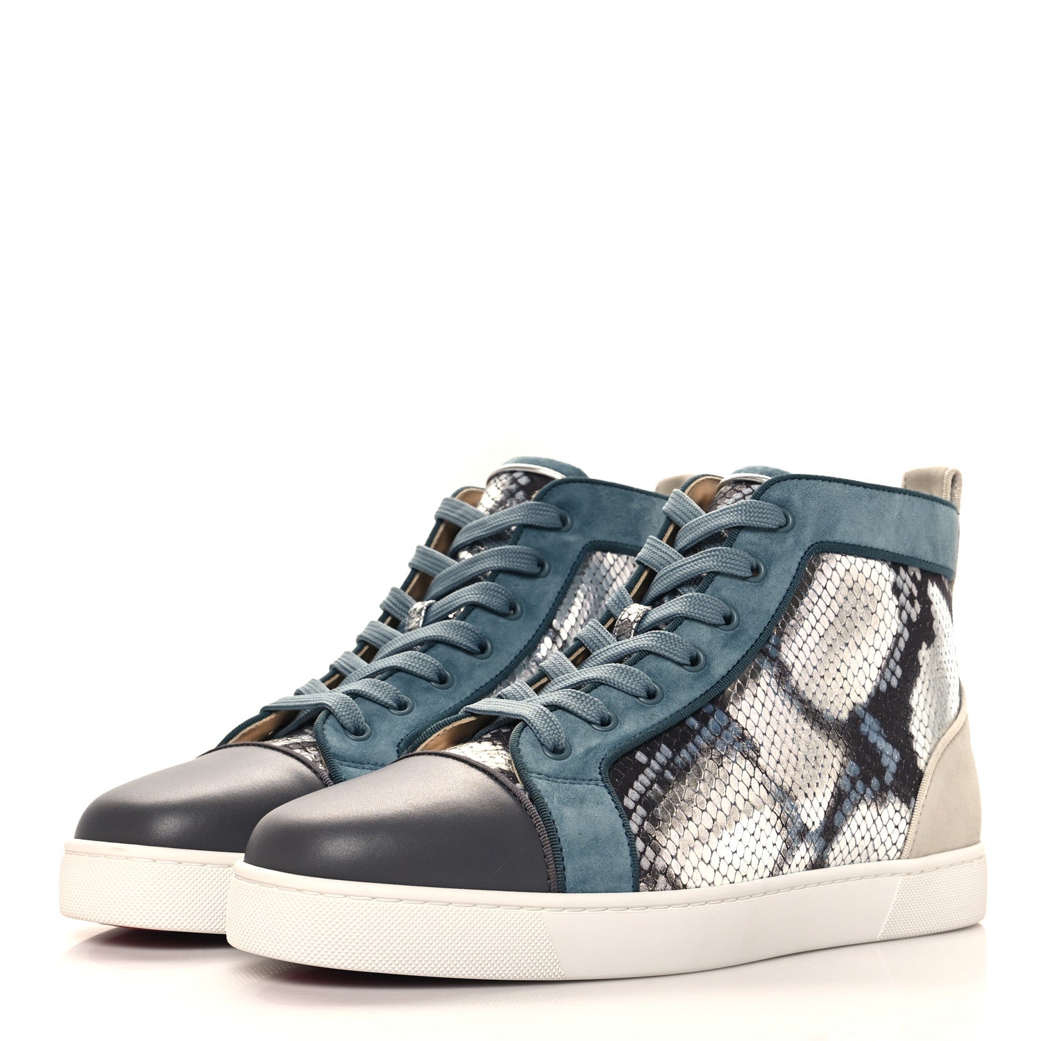 Christian Louboutin Metallic Calfskin Amazonia Suede Mens Louis Orlato Flat Sneaker 43.5 Multicolor 4 of 10
