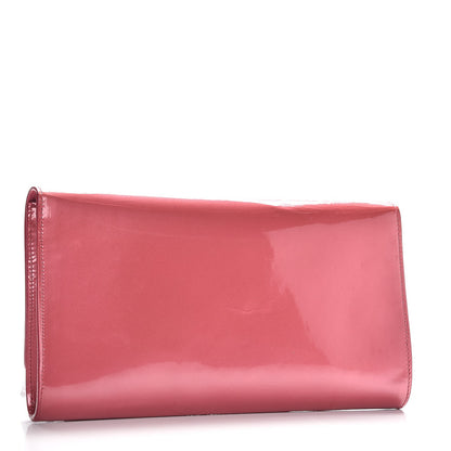 Saint Laurent Patent Large Belle De Jour Clutch Pink 3 of 10