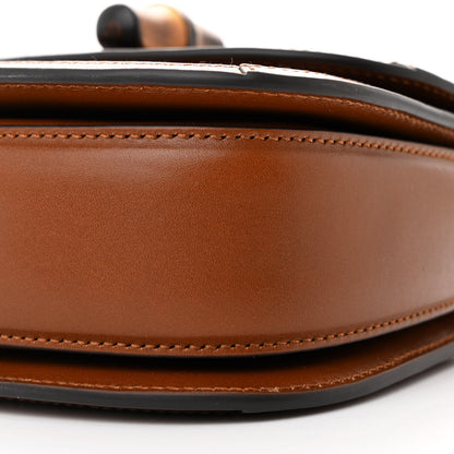 Gucci New Canvas Charisma Calfskin Crystal GG Monogram Small Bamboo 1947 Top Handle Bag Camel Ebony 10 of 11
