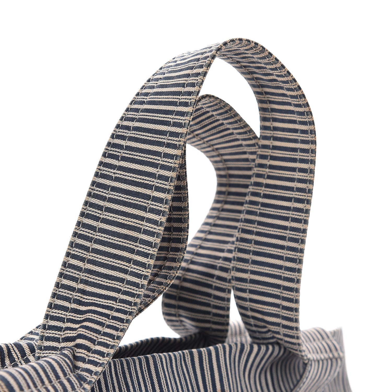 Chanel Canvas Sequin Stripe CC Tote Blue 11 of 22