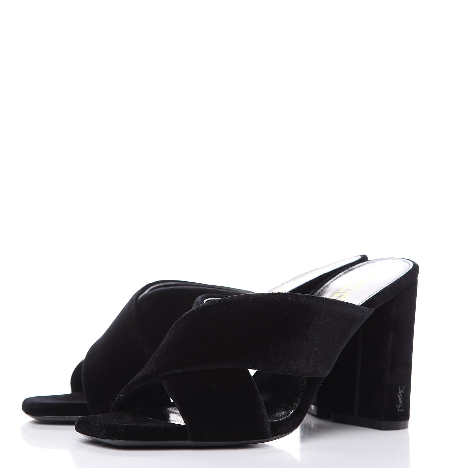 Saint Laurent Velvet LouLou 95 Mules 39 Black 3 of 9