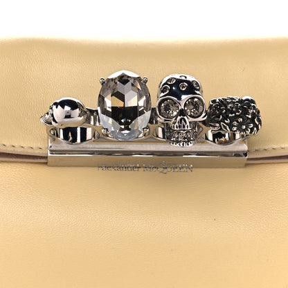 Alexander McQueen Nappa Skull Four Ring Clutch Yellow 10 of 14