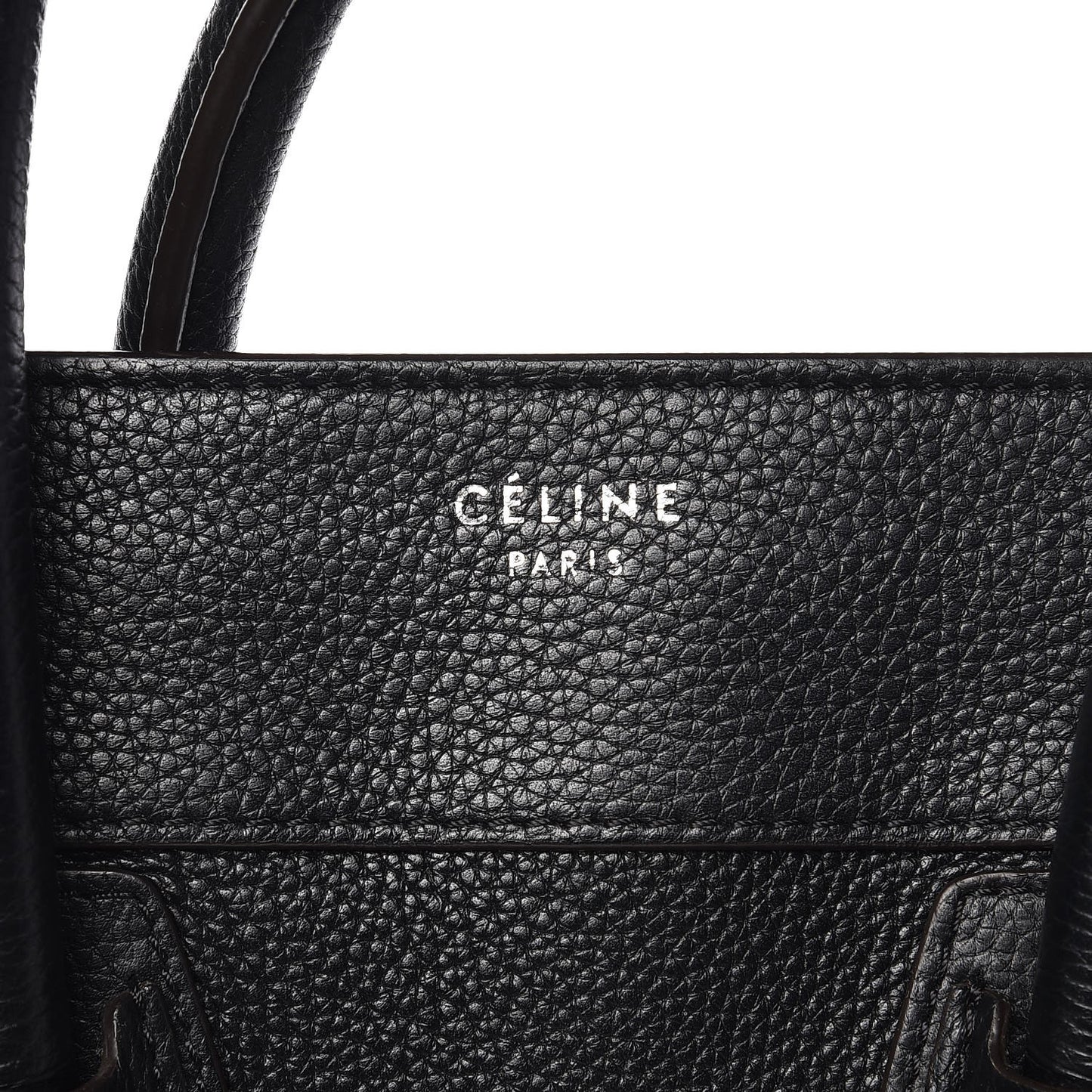 Drummed Calfskin Mini Luggage Black