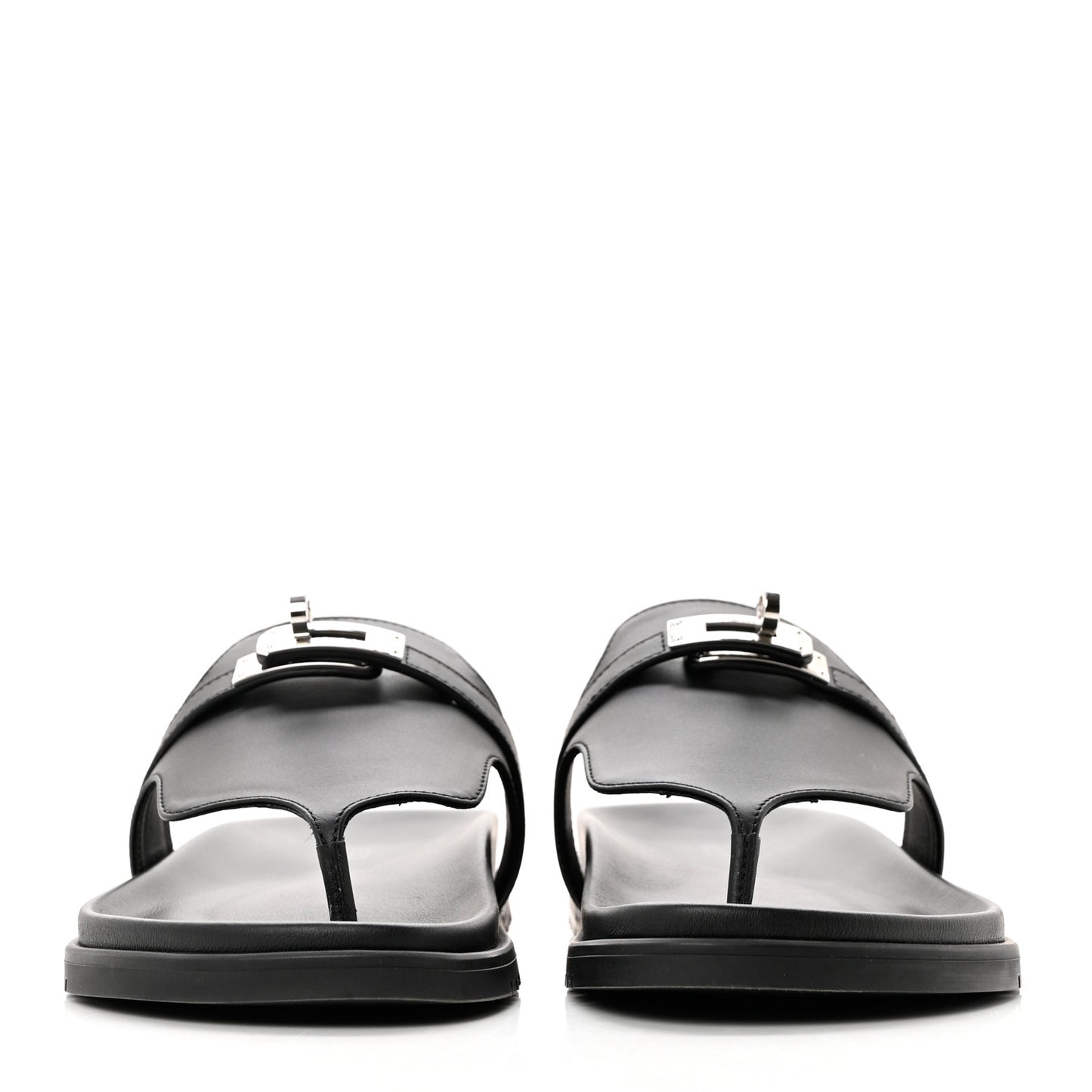 Calfskin Womens Empire Sandals 37 Black