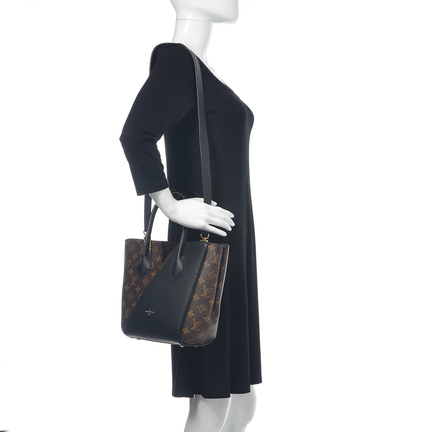 Louis Vuitton Calfskin Monogram Kimono Tote PM Black 2 of 10