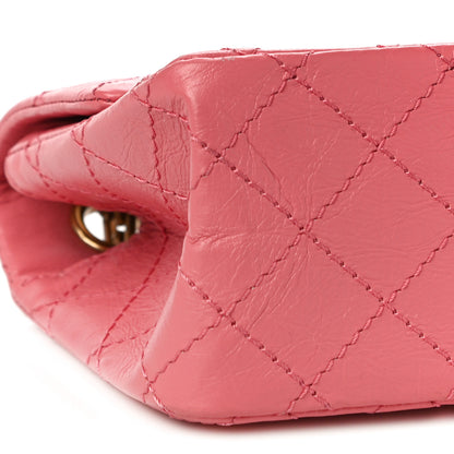 Chanel Aged Calfskin Quilted 2.55 Reissue Mini Flap Pink 9 of 11
