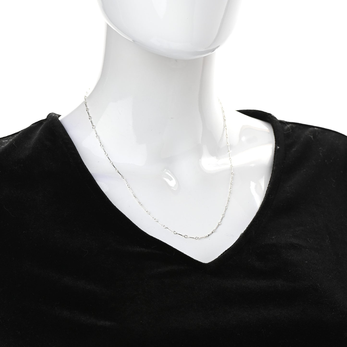 Sterling Silver Ziegfeld Bar Chain Necklace