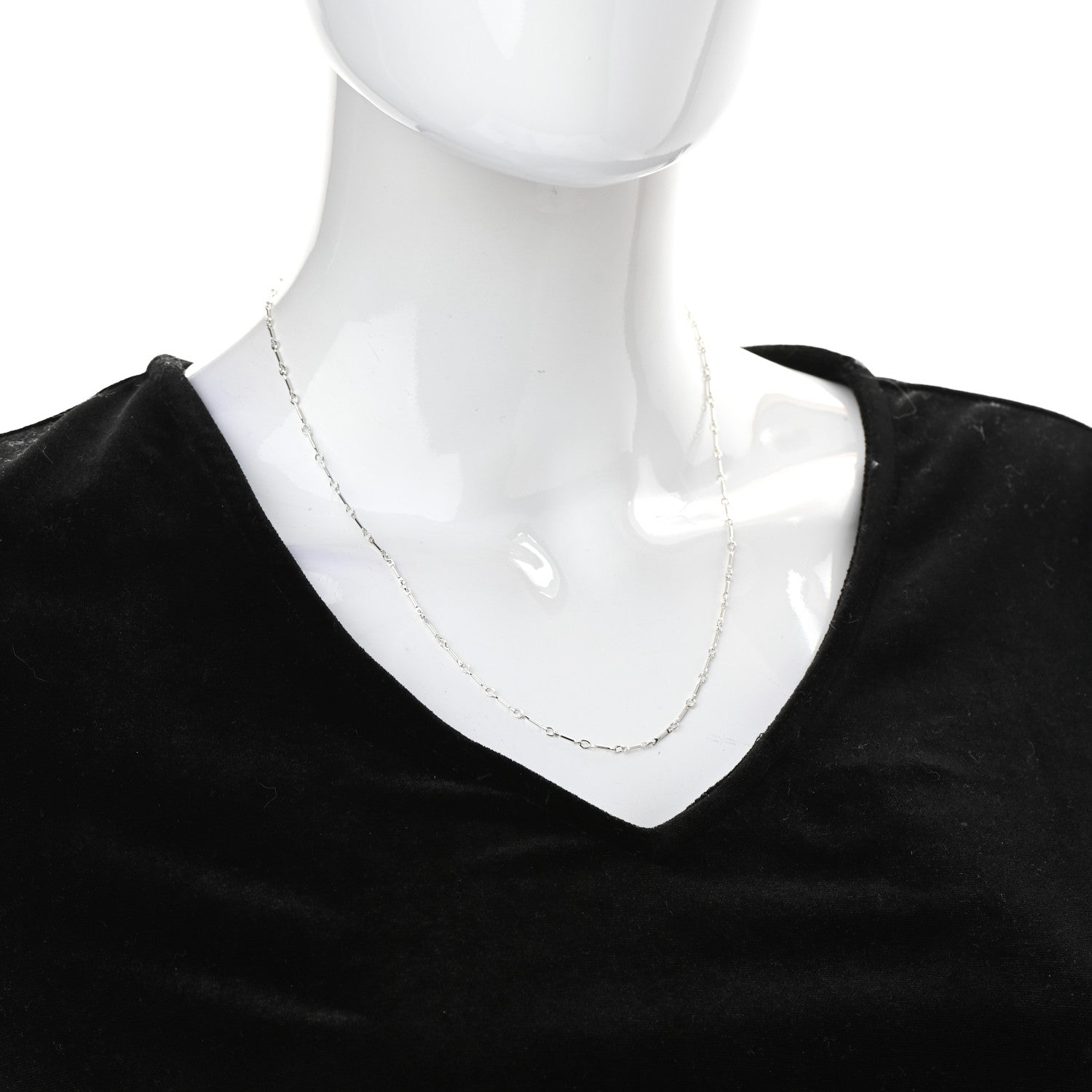 Tiffany Sterling Silver Ziegfeld Bar Chain Necklace 2 of 6