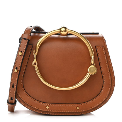 Chloe Calfskin Suede Small Nile Bracelet Bag Caramel 1 of 8