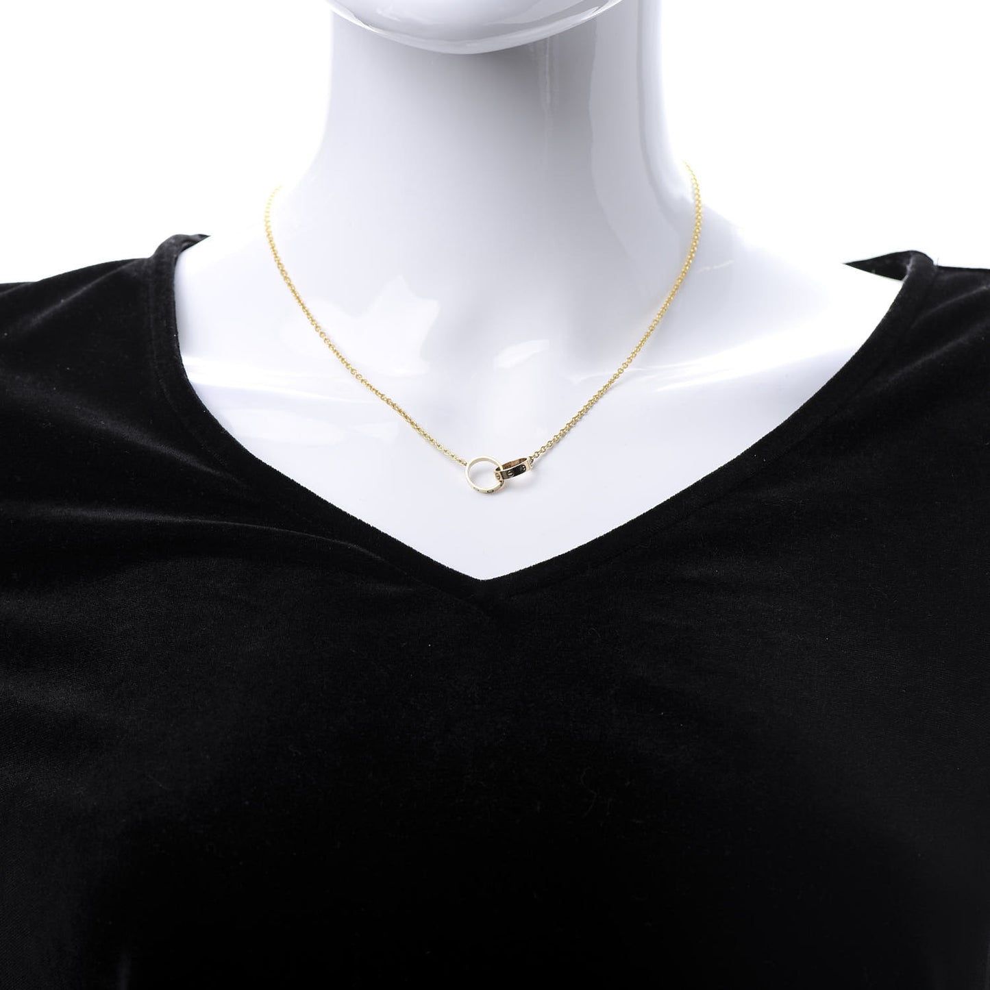 18K Yellow Gold Interlocking LOVE Necklace