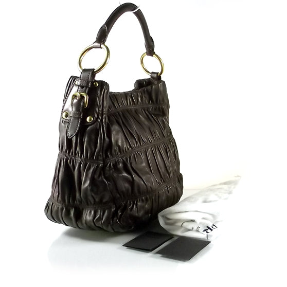 Nappa Gaufre Hobo Caffe Brown