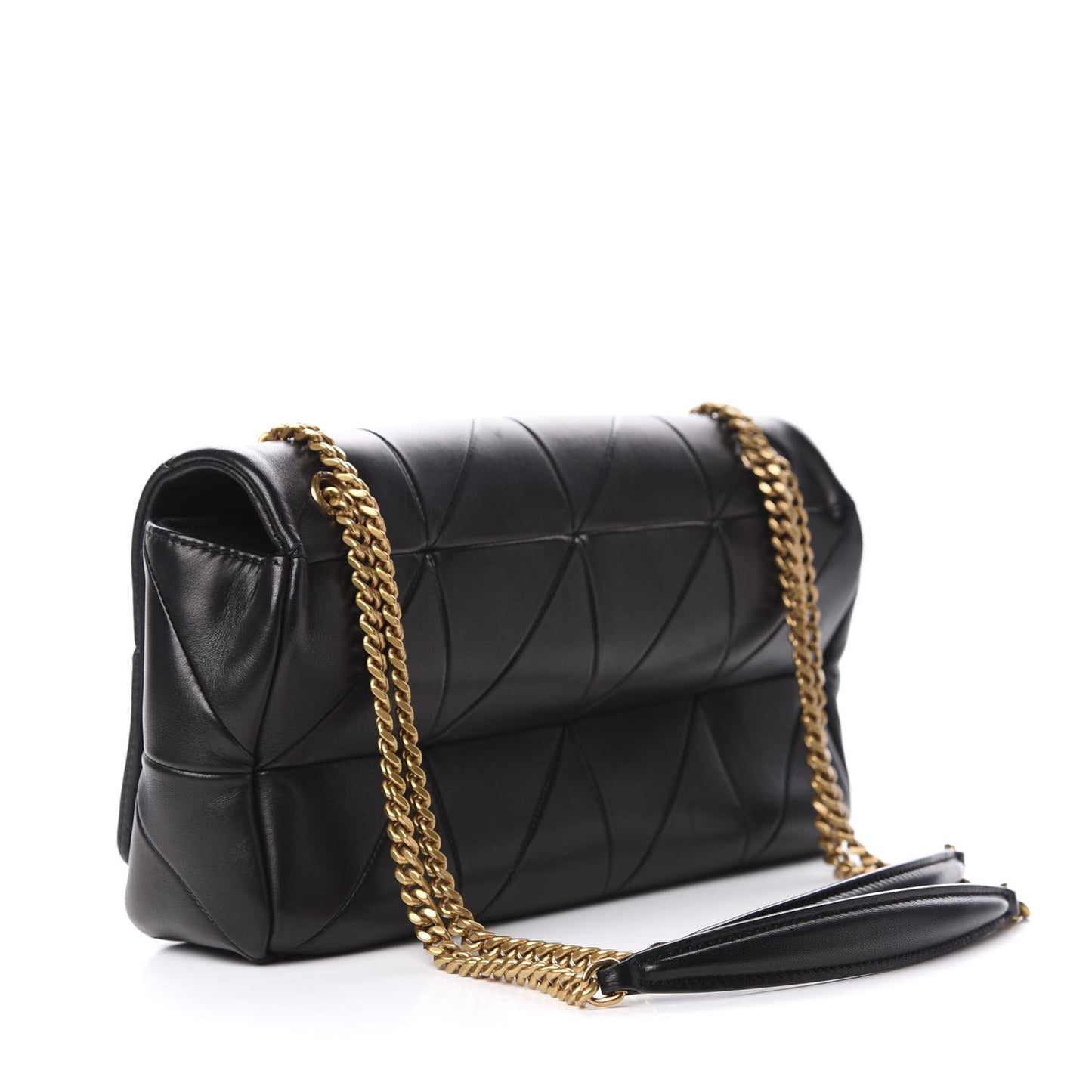 Lambskin Patchwork Monogram Medium Jamie Black