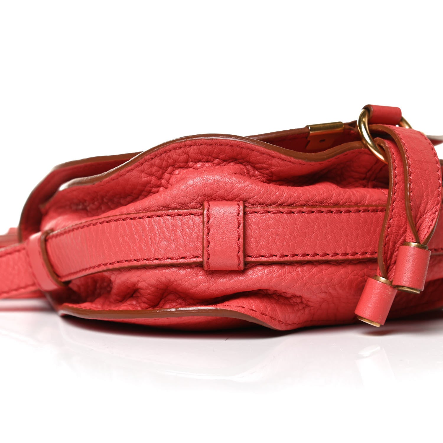 Chloe Calfskin Mini Marcie Round Crossbody Bag Brick 8 of 12