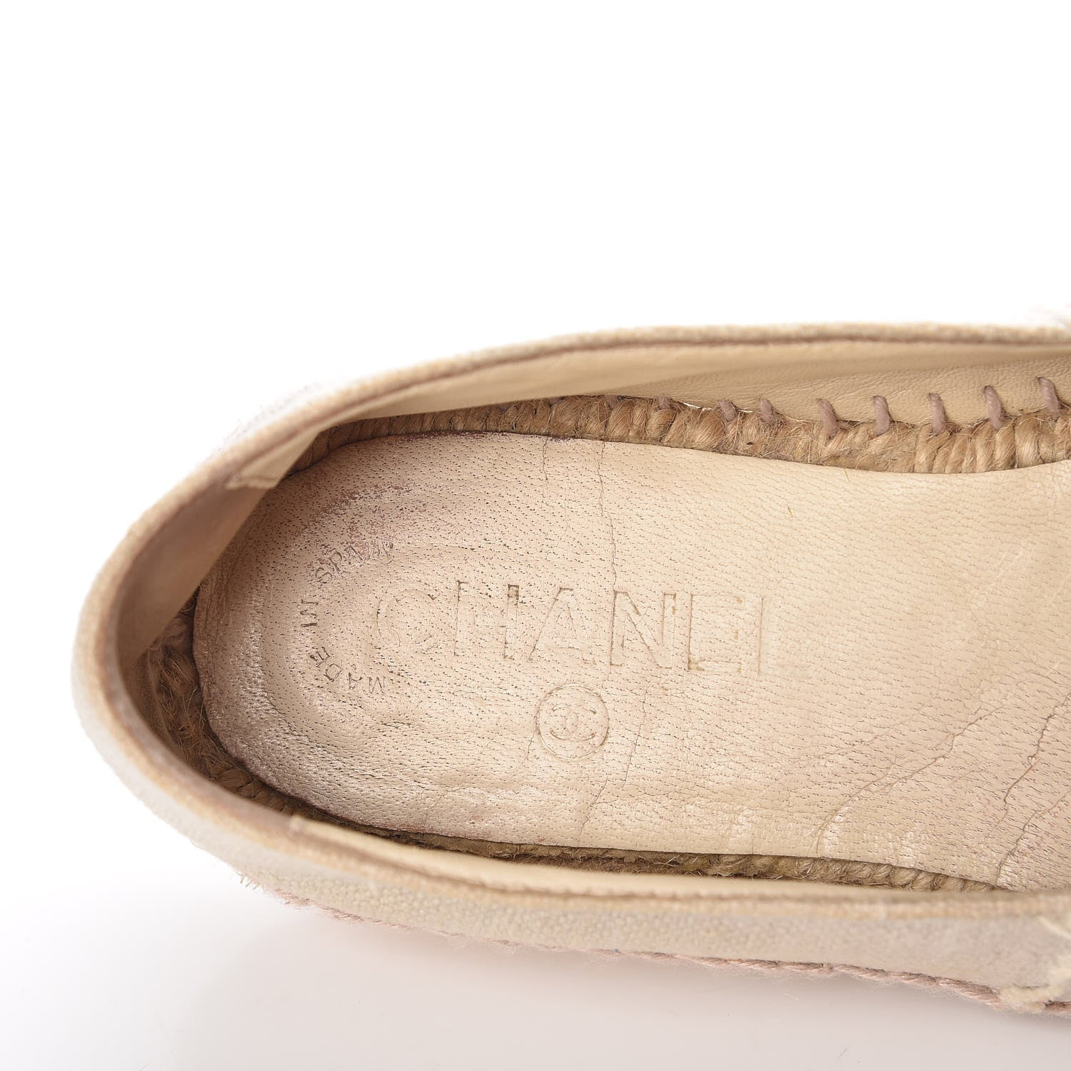 Chanel Toile CC Espadrilles 38 Beige Black 15 of 16