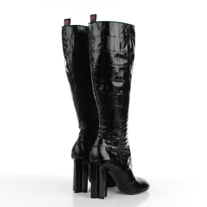 Louis Vuitton Eel Instinct High Boots 40 Black 4 of 8