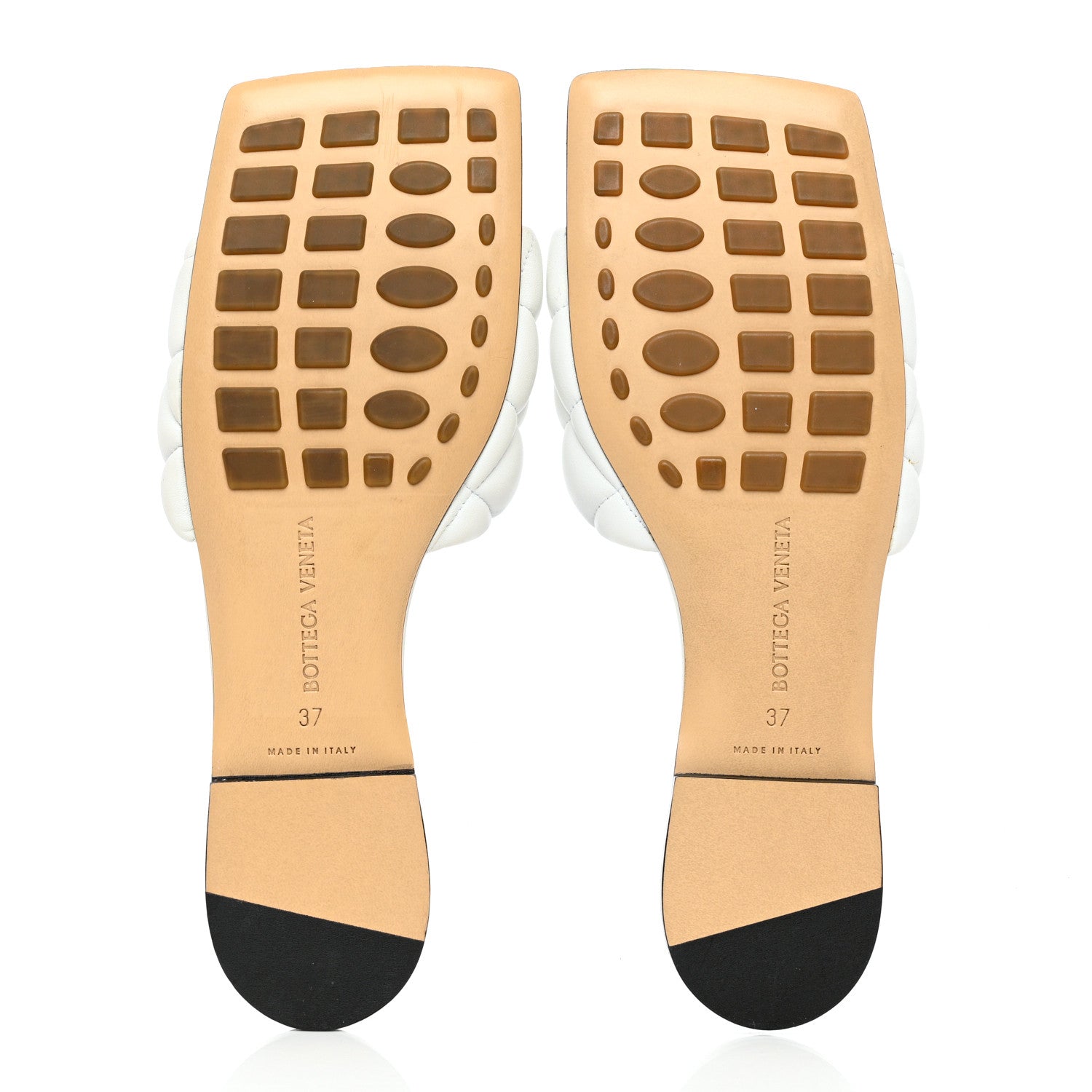 Bottega Veneta Nappa Matelasse Padded Flat Sandals 37 Optic White 5 of 12