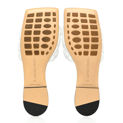 Bottega Veneta Nappa Matelasse Padded Flat Sandals 37 Optic White 5 of 12