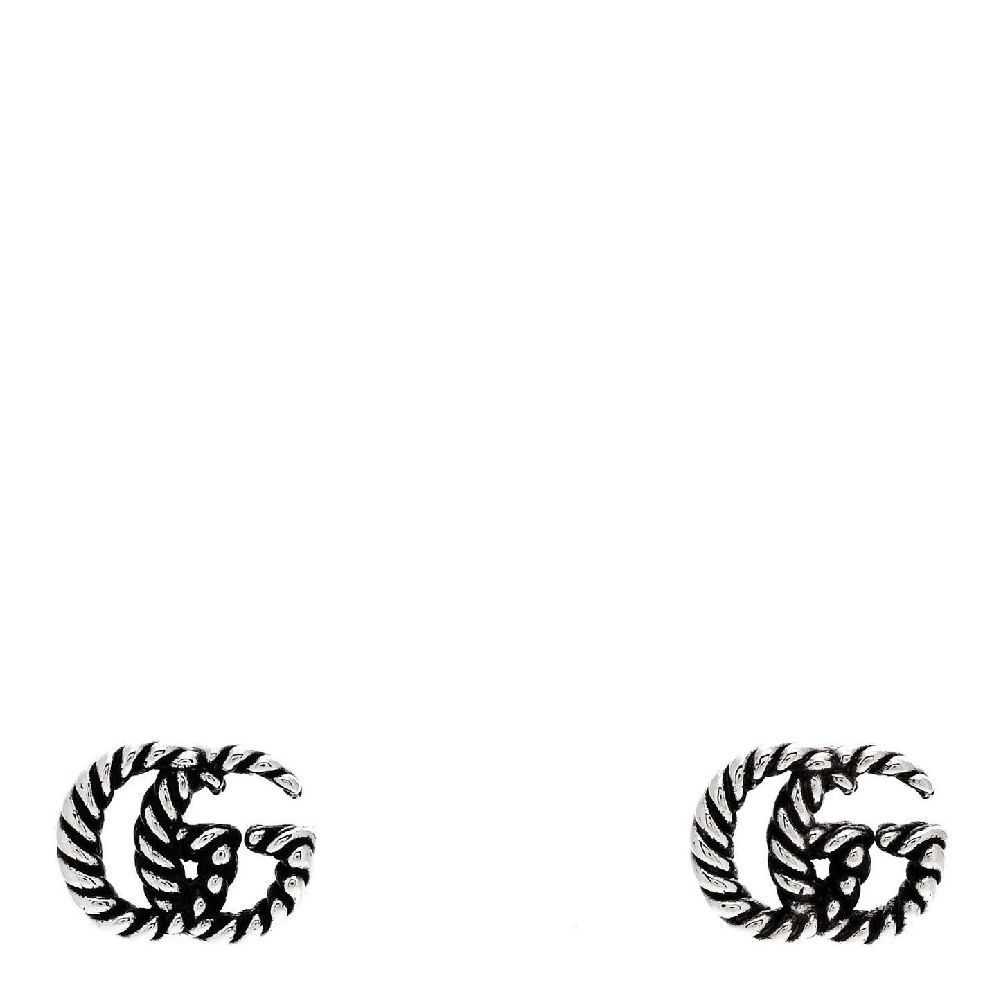 Sterling Silver Torchon Double G Earrings