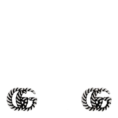 Gucci Sterling Silver Torchon Double G Earrings 1 of 5
