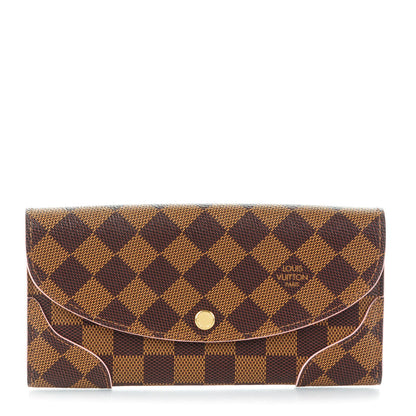 Louis Vuitton Damier Ebene Caissa Wallet Rose Ballerine 1 of 7