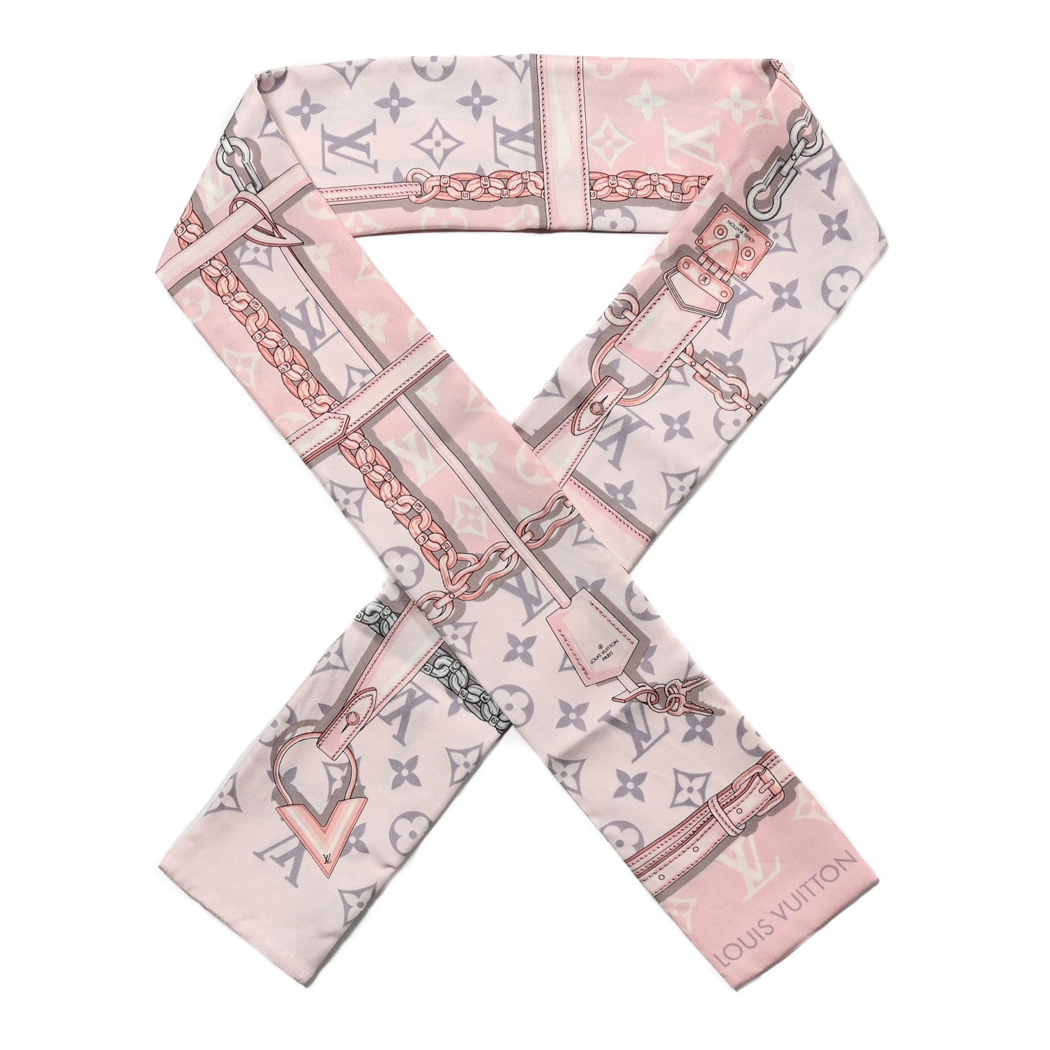 Louis Vuitton Silk Monogram Confidential Bandeau Light Pink 1 of 3