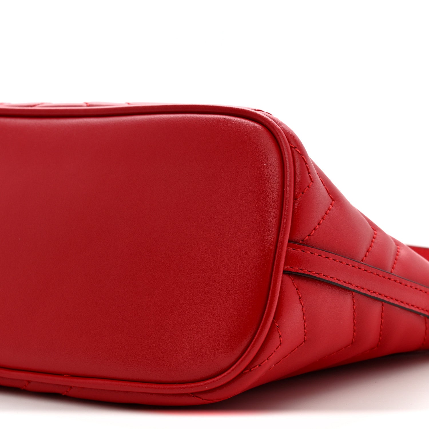 Gucci Calfskin Matelasse Chevron GG Marmont Sling Shoulder Bag Rosso 11 of 11