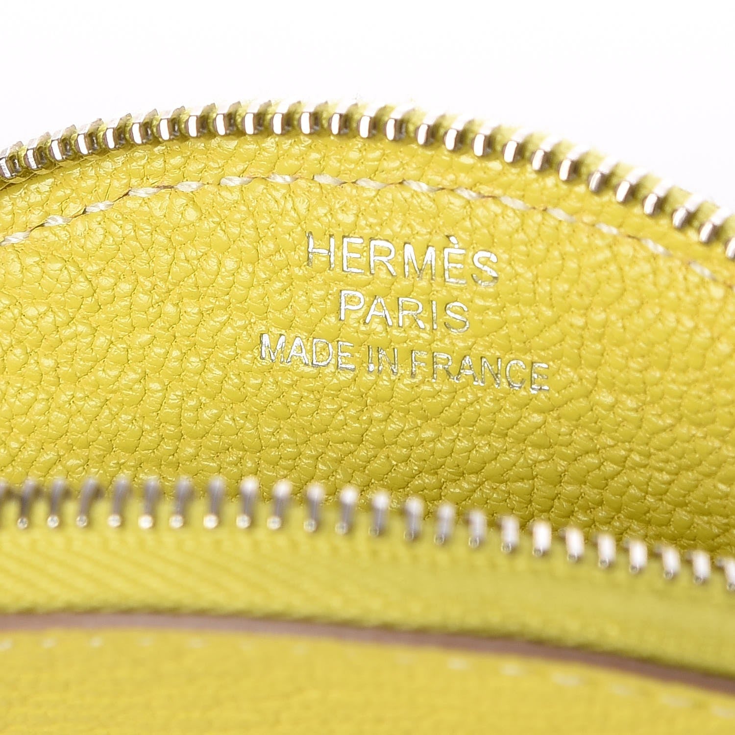 Hermes Chevre Mysore Tutti Frutti Citron Coin Purse Charm Lime 4 of 7