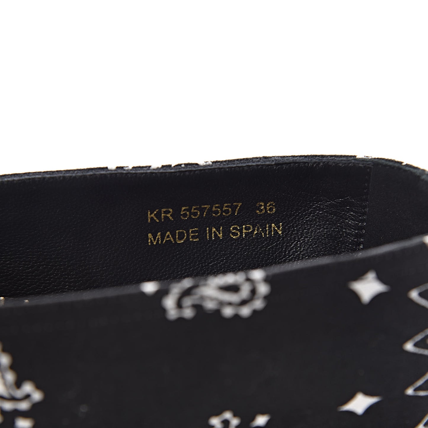Bandana Print Canvas Espadrilles 36 Black