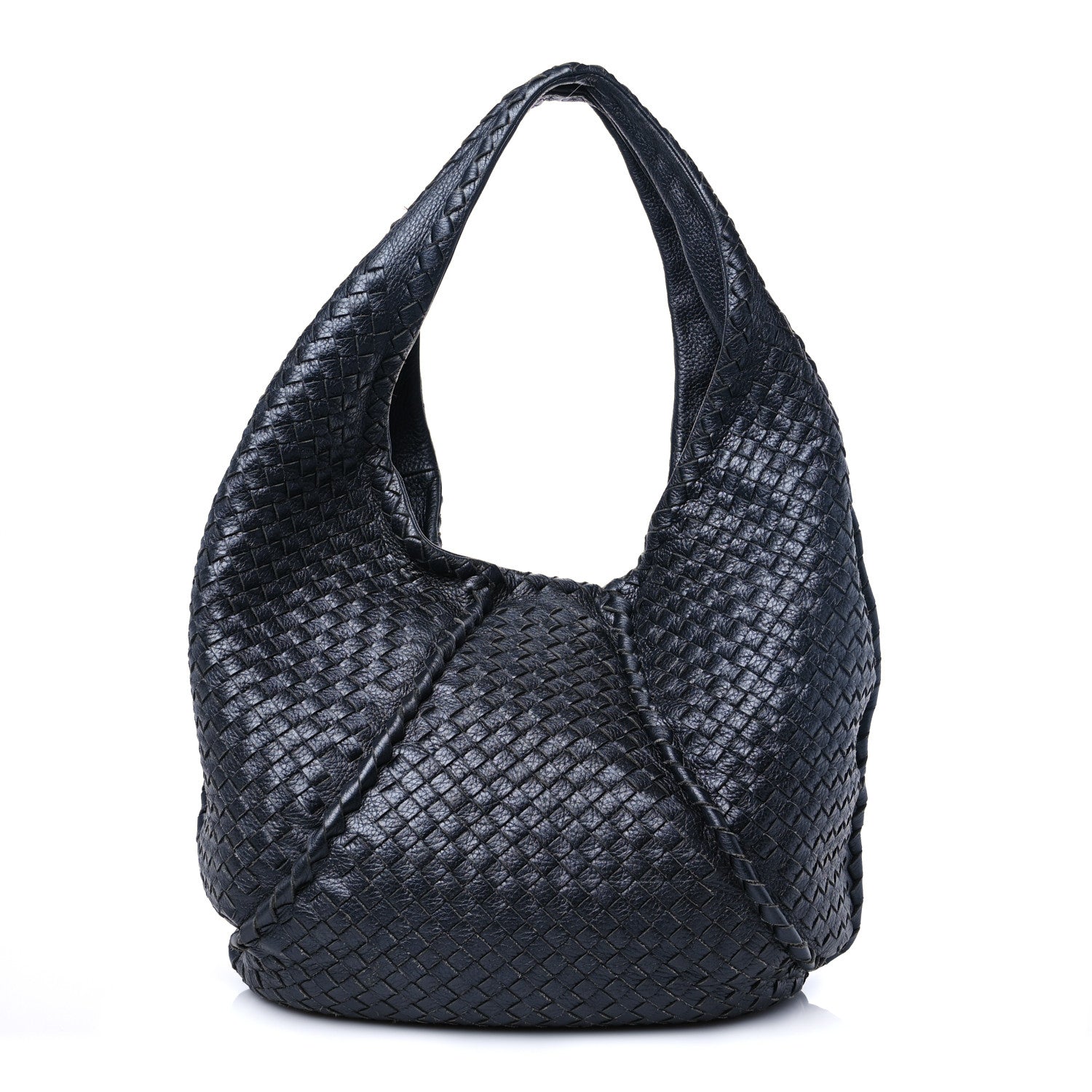 Bottega Veneta Cervo Intrecciato Large Simple Hobo Gunmetal 1 of 4