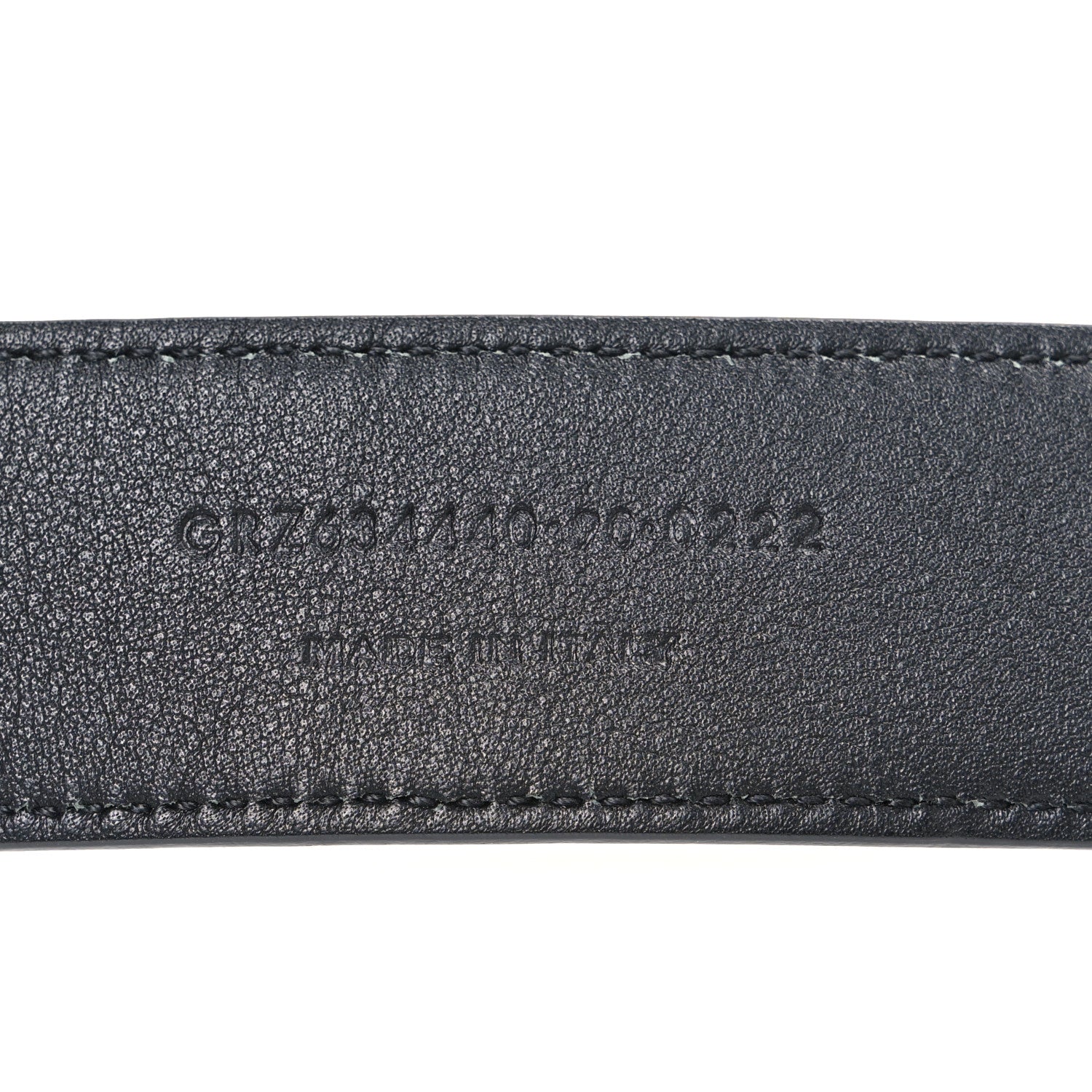 Saint Laurent Grained Calfskin Monogram Cassandre Square Buckle Belt  90 36 Black 6 of 6