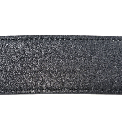 Saint Laurent Grained Calfskin Monogram Cassandre Square Buckle Belt  90 36 Black 6 of 6
