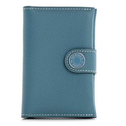 Hermes Evercolor R.M.S Card Holder Blue Jean 1 of 7