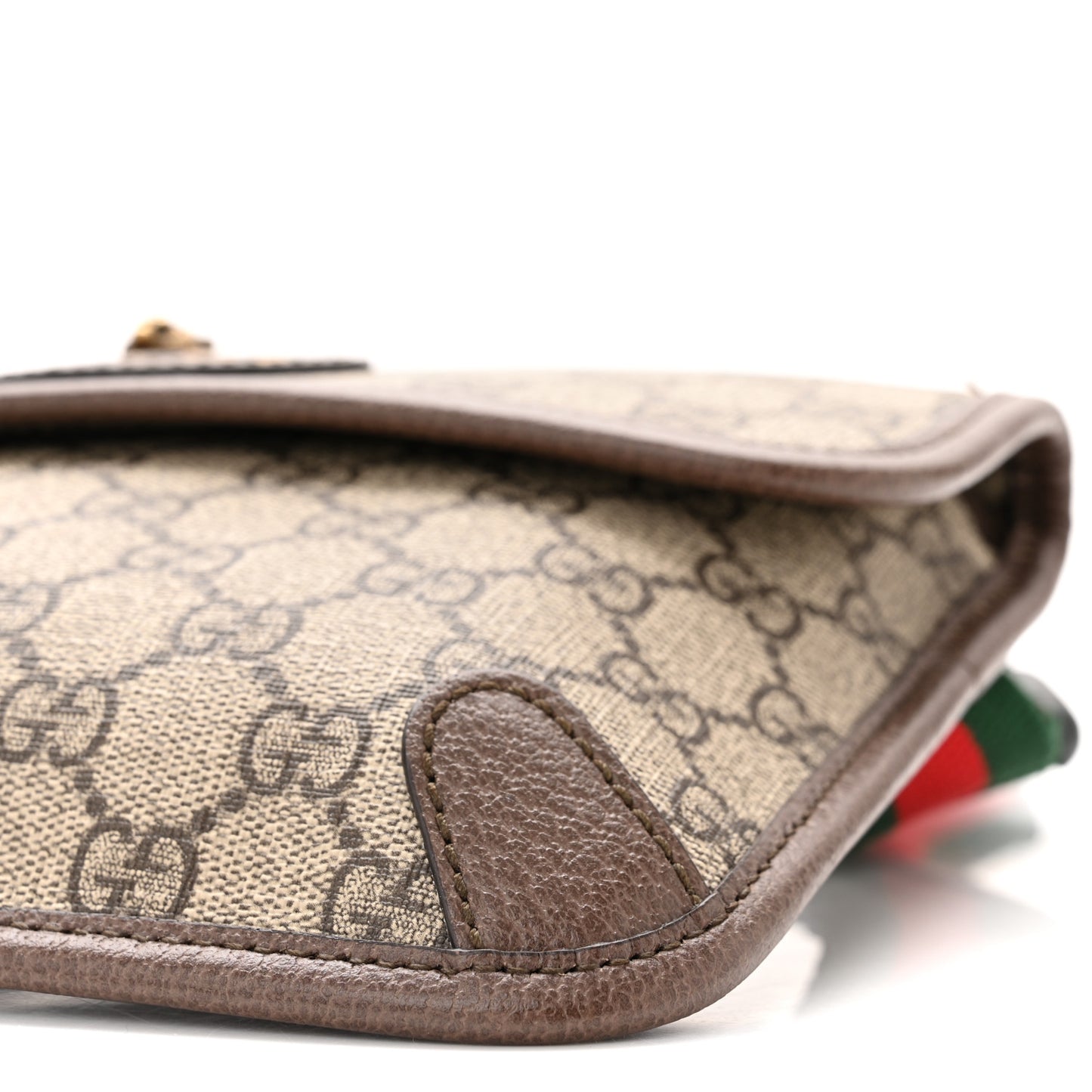 GG Supreme Monogram Neo Vintage Web Belt Bag Brown