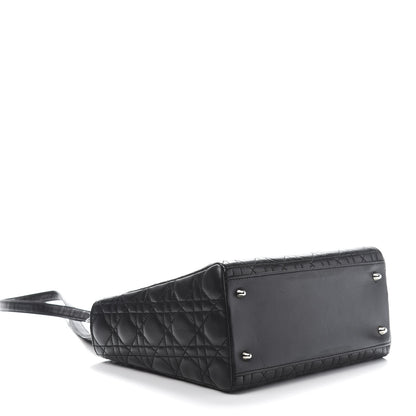 Christian Dior Lambskin Cannage Medium Lady Dior Black 4 of 13