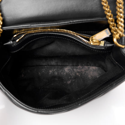 Saint Laurent Calfskin Y Quilted Monogram Small Loulou Chain Satchel Black 5 of 11