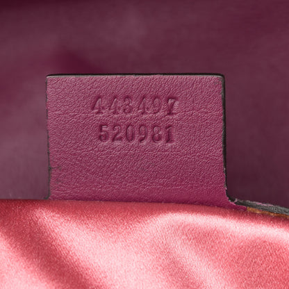 Gucci Velvet Matelasse Small GG Marmont Shoulder Bag Fuchsia Violet Cyclamen 7 of 17