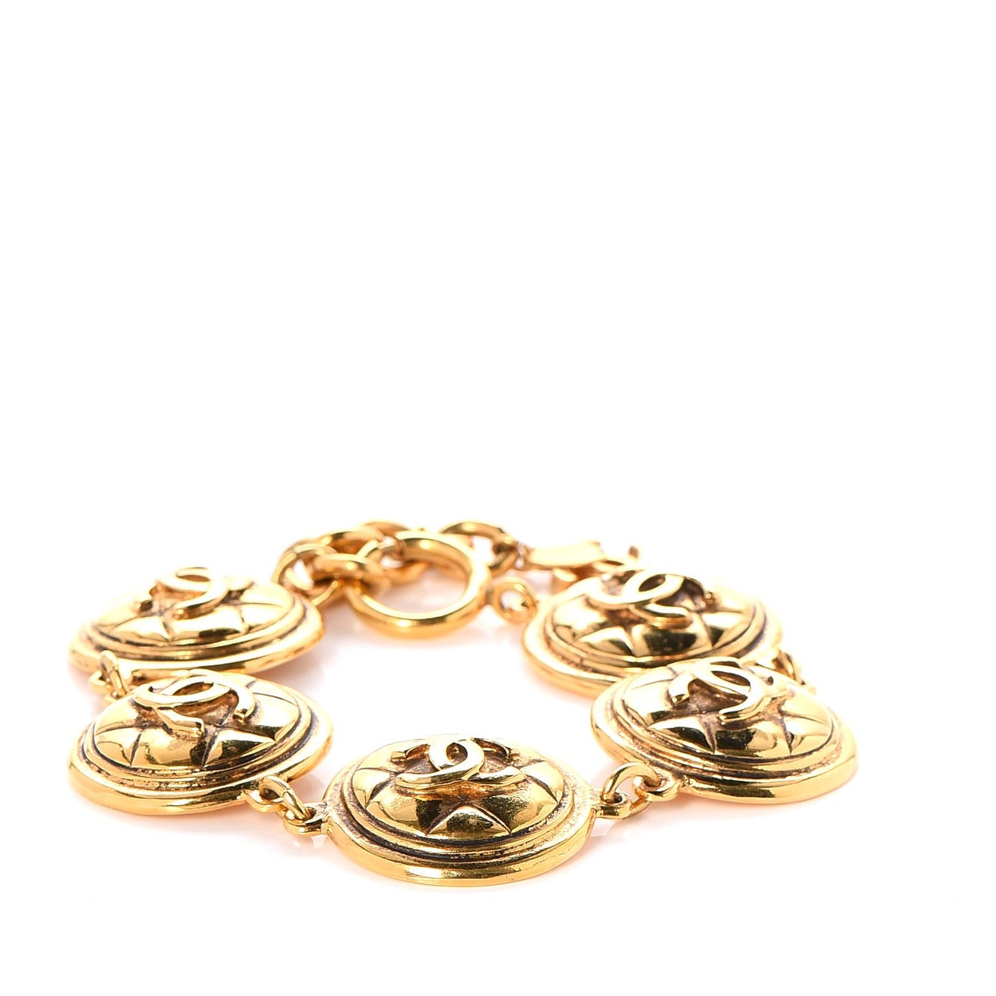 CC Medallion Bracelet Gold