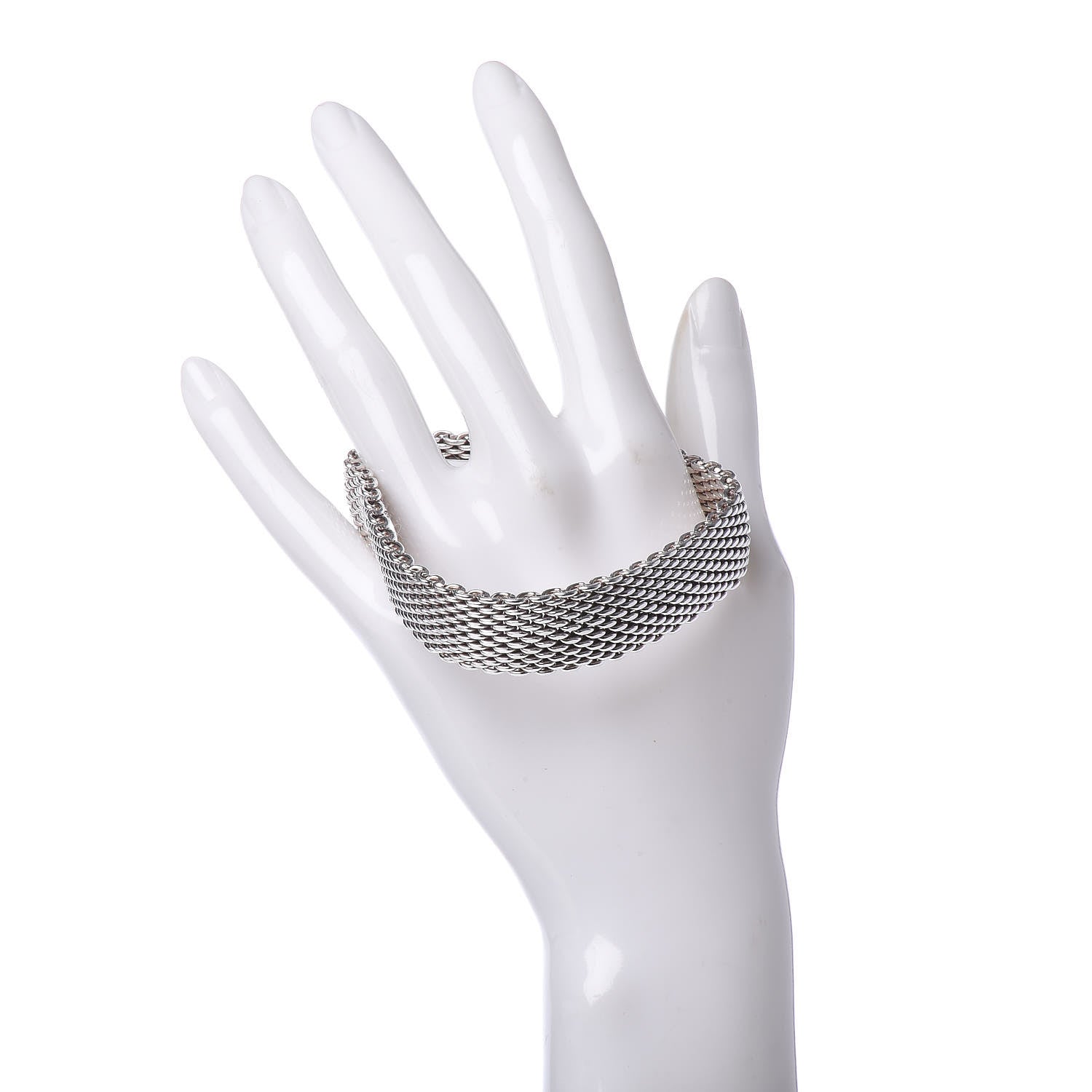Tiffany Sterling Silver Somerset Mesh Bracelet 2 of 5