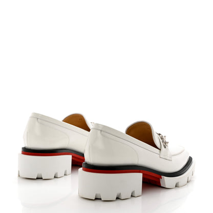 Christian Louboutin Calfskin Abrasivato Womens Maxiswing Flats 40 White 4 of 9