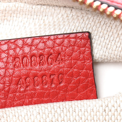 Gucci Pebbled Calfskin Small Soho Disco Bag Tabasco Red 9 of 10