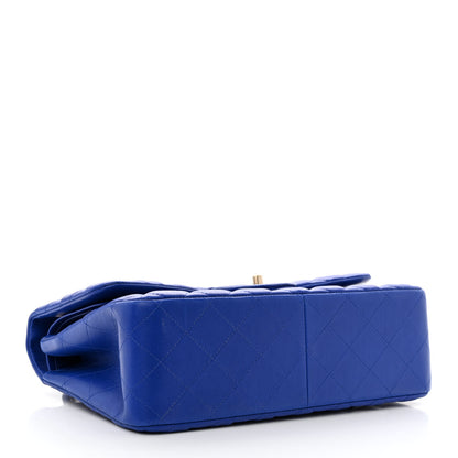 Chanel Lambskin Quilted Jumbo Double Flap Blue 4 of 10