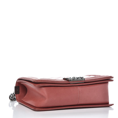 Chanel Lambskin Quilted Medium Boy Flap Dark Pink 4 of 16